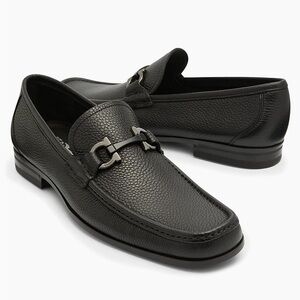 Ferragamo
Men's Grandioso Grained Calfskin Gancini Loafer